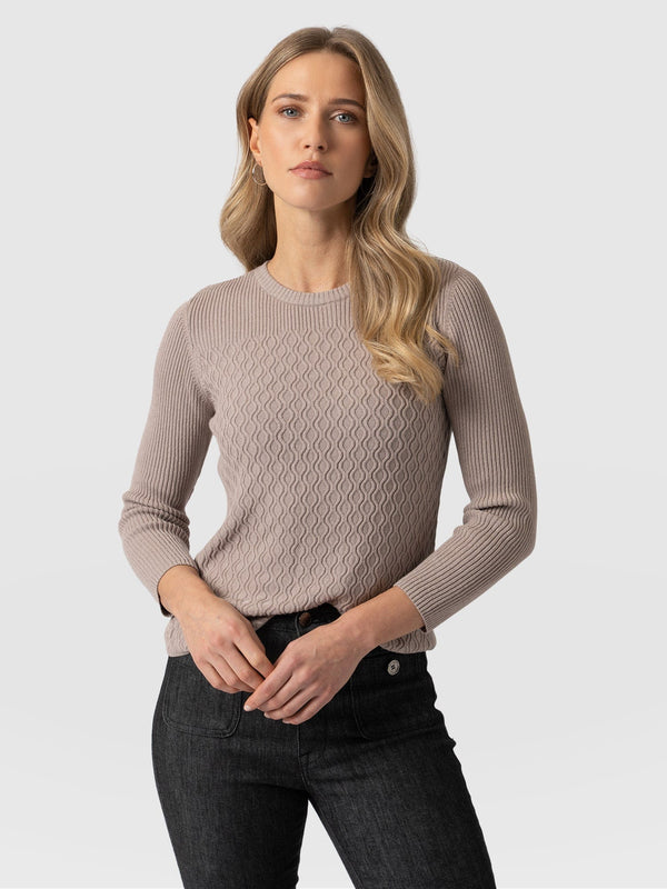 Primrose Knit Sweater Malt - Women's Vests | Saint + Sofia® UK