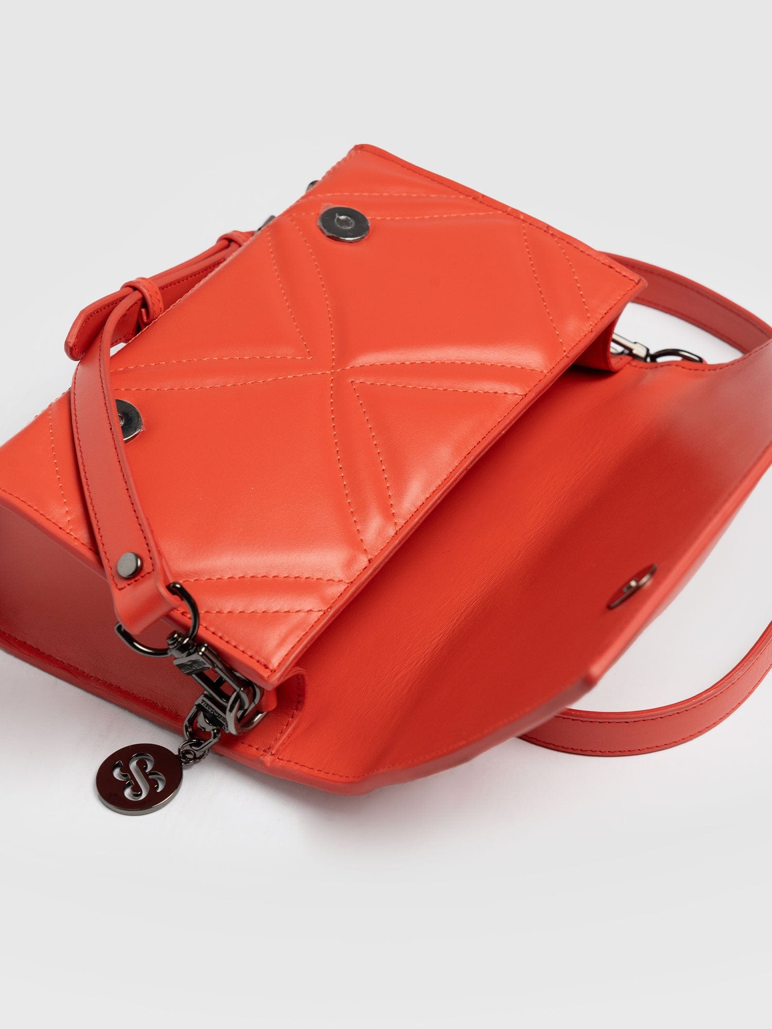Quilted Keira Cross Body Bag Coral - Women's Bags | Saint + Sofia® UK