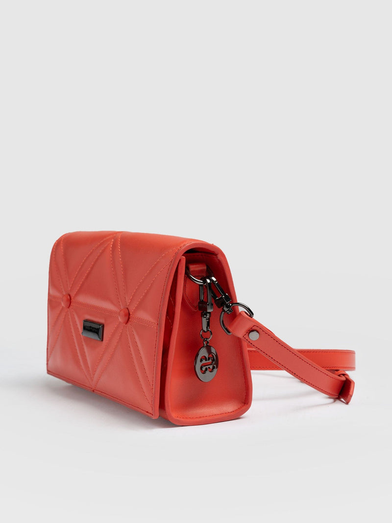 Quilted Keira Cross Body Bag Coral - Women's Bags | Saint + Sofia® UK