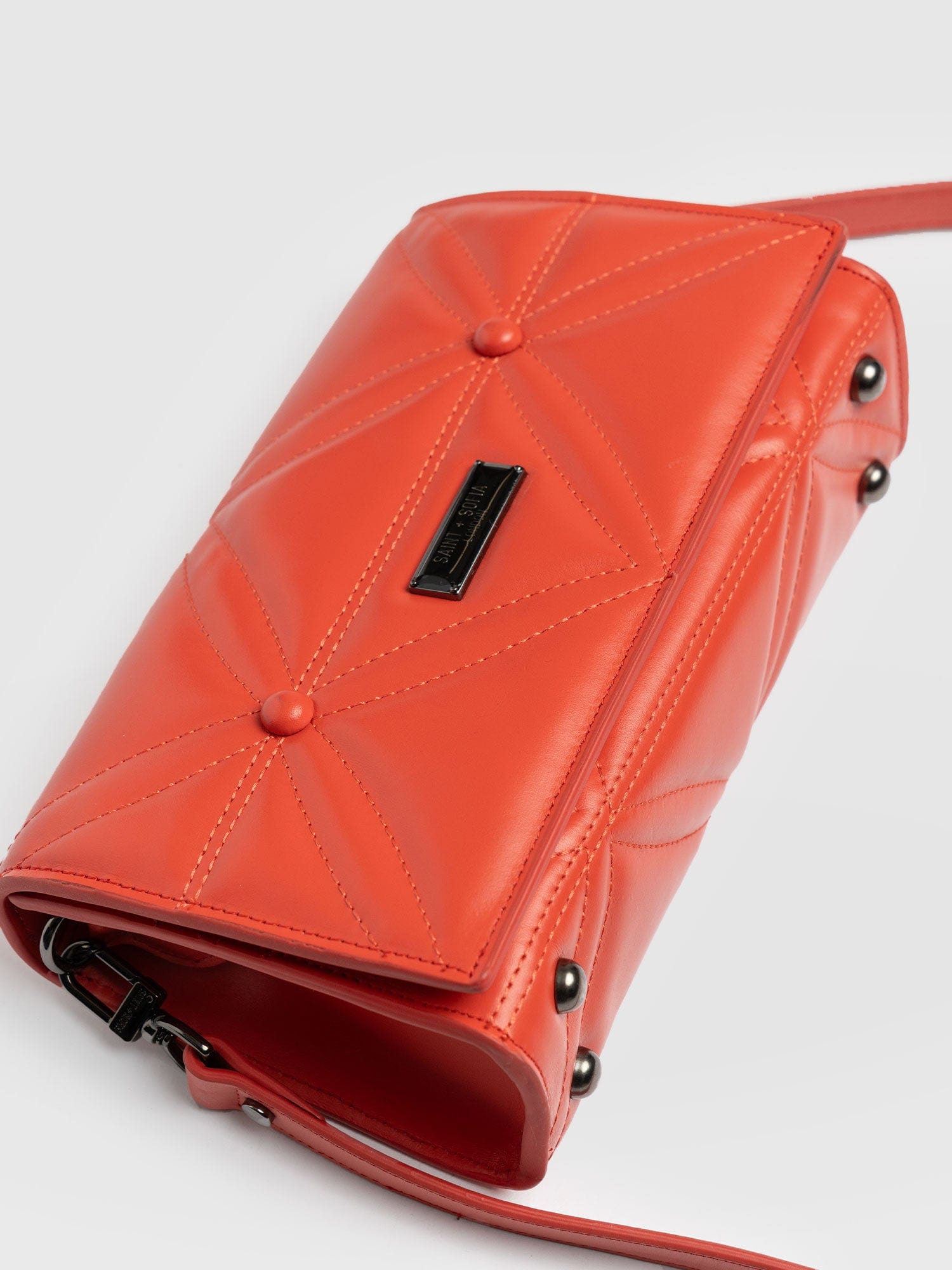 Quilted Keira Cross Body Bag Coral - Women's Bags | Saint + Sofia® UK