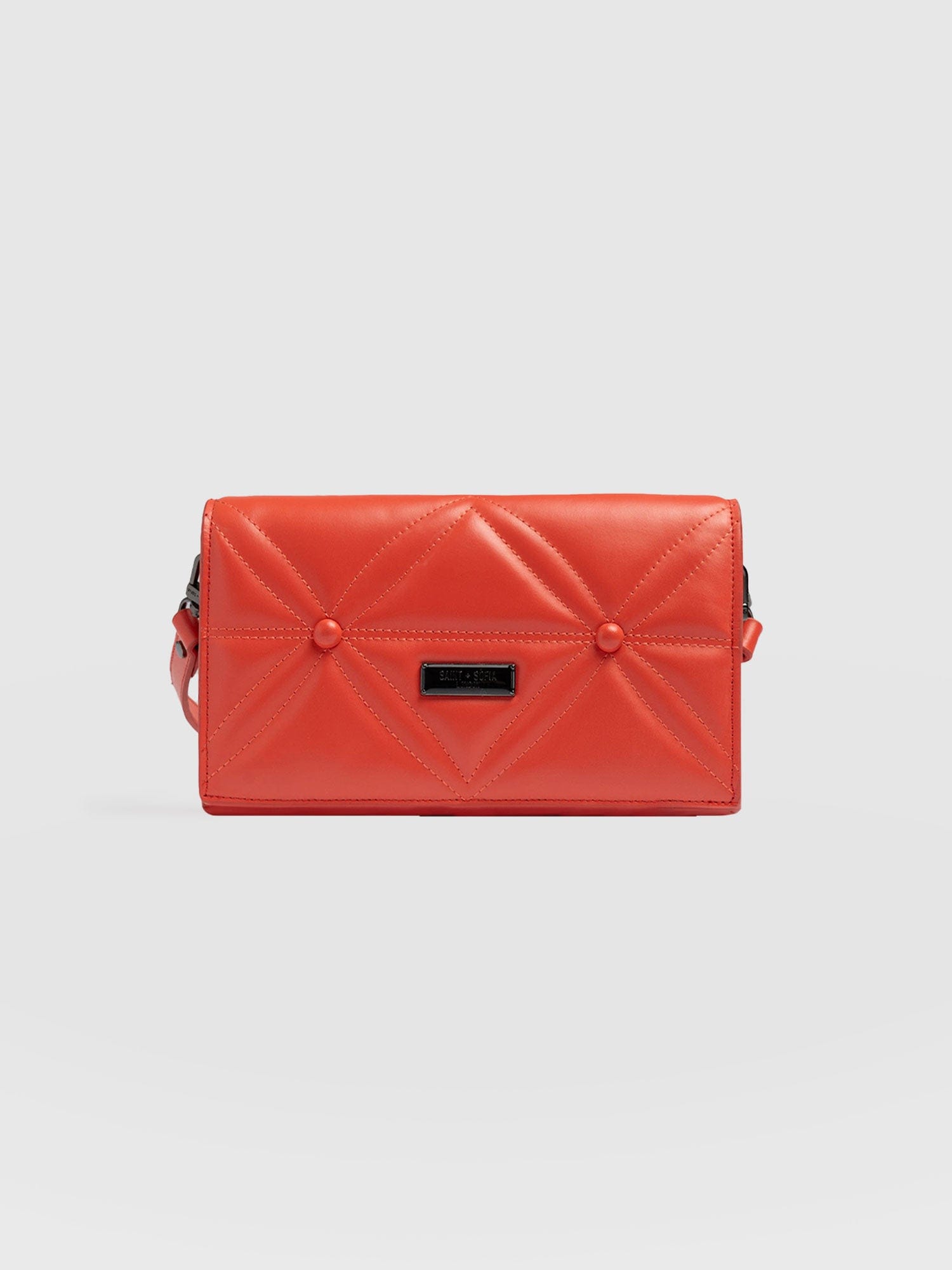 Quilted Keira Cross Body Bag Coral