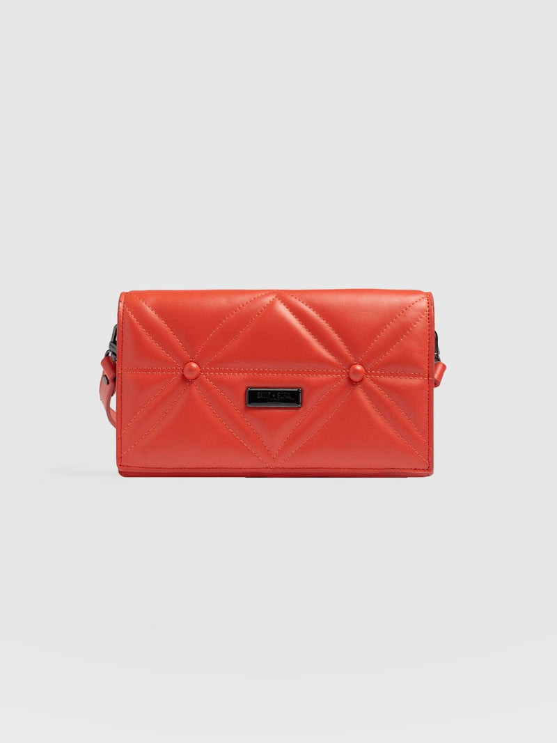 Quilted Keira Cross Body Bag Coral - Women's Bags | Saint + Sofia® USA