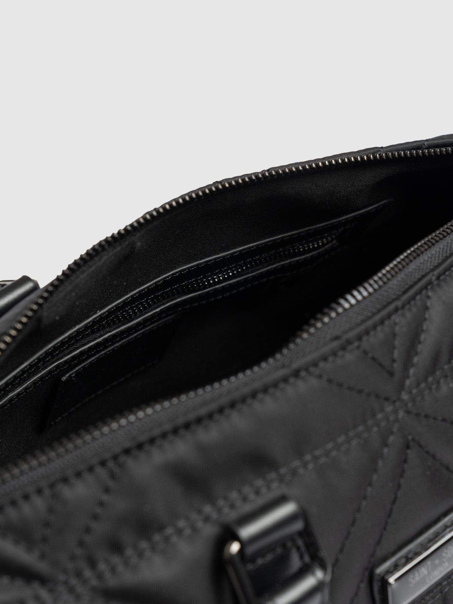 Quilted Maeve Duffle Bag Black - Women's Bags | Saint + Sofia® UK