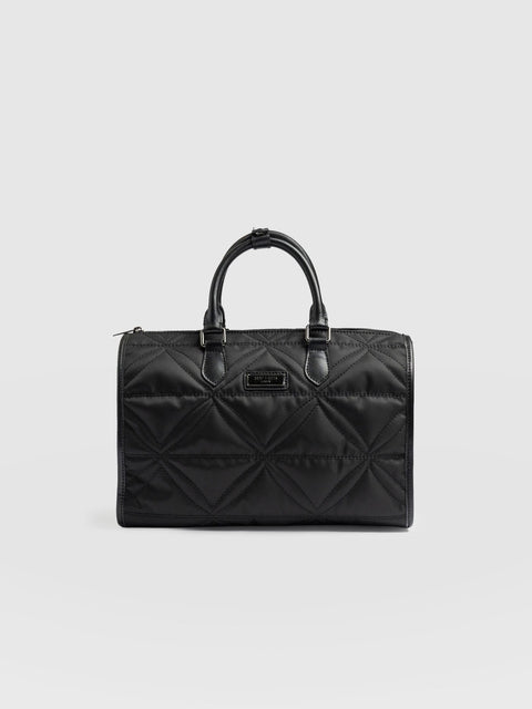 Quilted Maeve Duffle Bag Black - Women's Bags | Saint + Sofia® USA