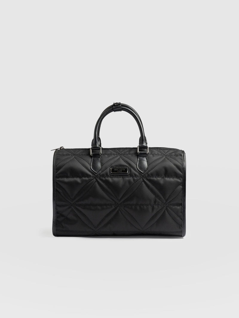 Quilted Maeve Duffle Bag Black - Women's Bags | Saint + Sofia® USA