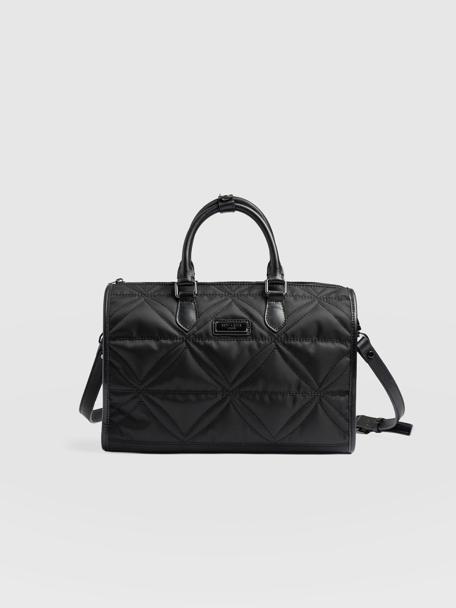 Quilted Maeve Duffle Bag Black - Women's Bags | Saint + Sofia® USA