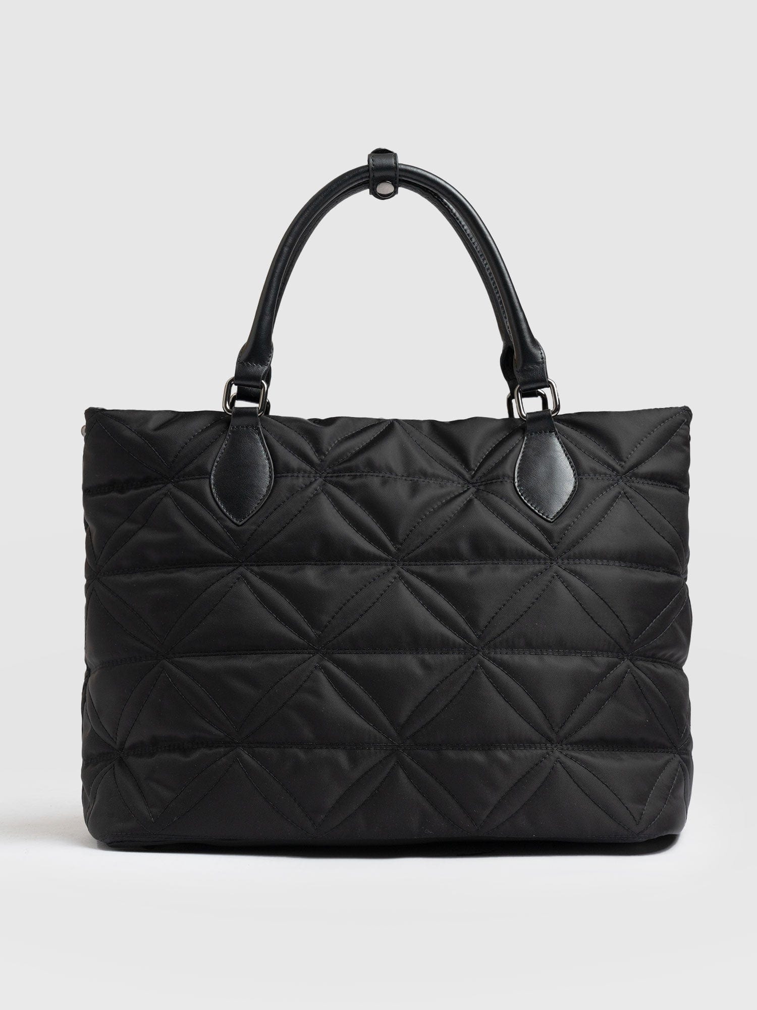 Quilted Selene Shopper Bag Black - Women's Bags | Saint + Sofia® UK