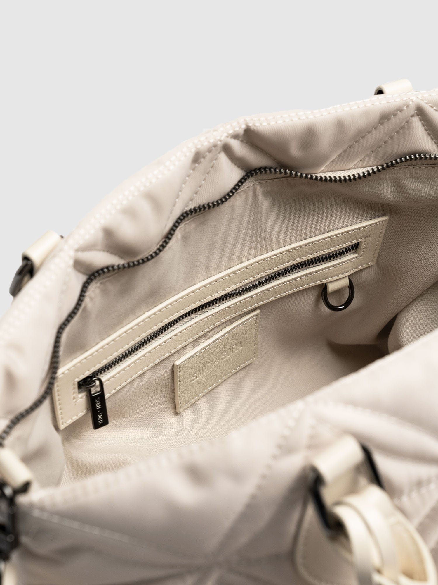 Quilted Selene Shopper Bag Cream - Women's Bags | Saint + Sofia® UK