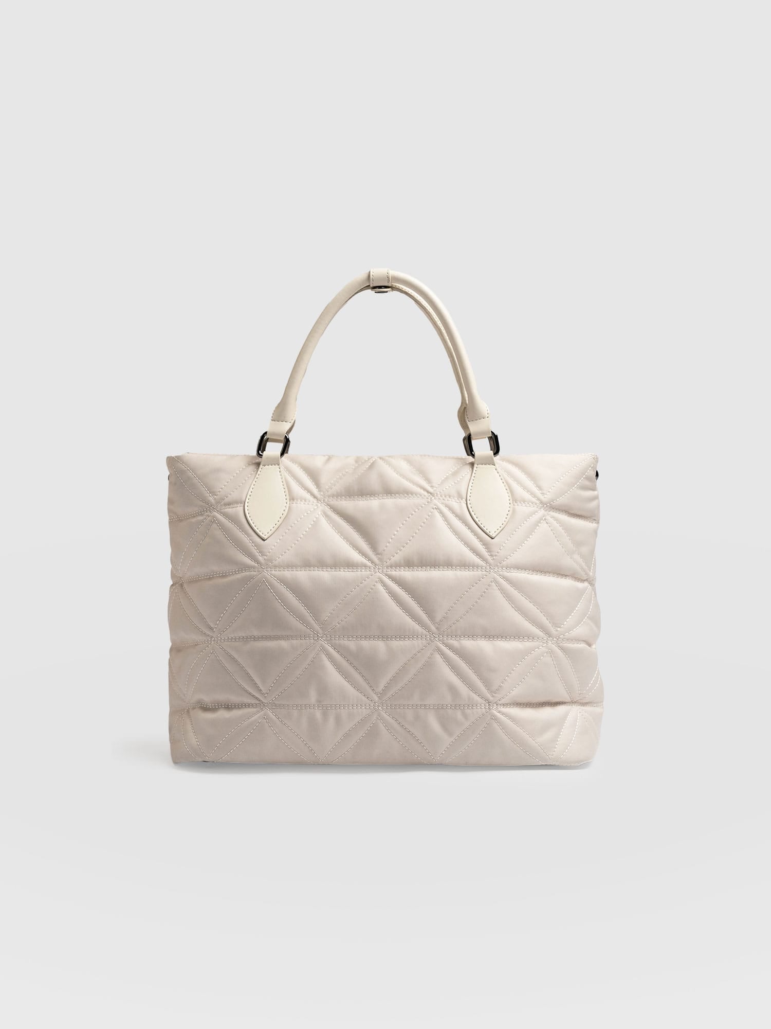 Quilted Selene Shopper Bag Cream - Women's Bags | Saint + Sofia® USA