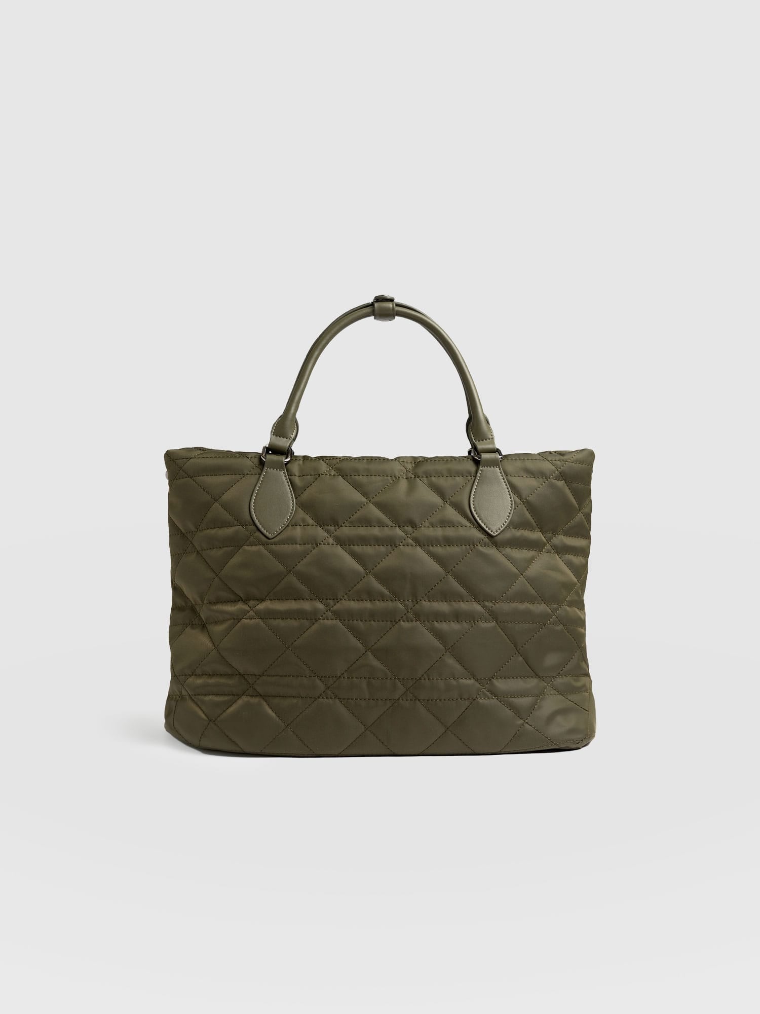 Quilted Selene Shopper Bag Khaki - Women's Bags | Saint + Sofia® US