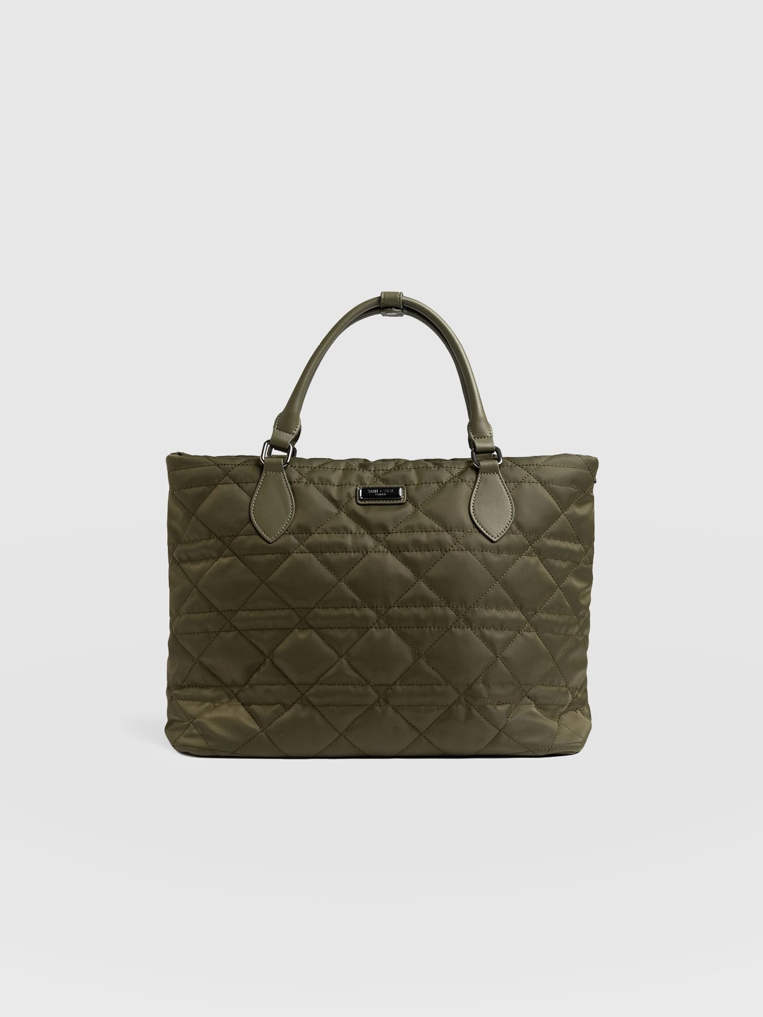 Quilted Selene Shopper Bag Khaki - Women's Bags | Saint + Sofia® US