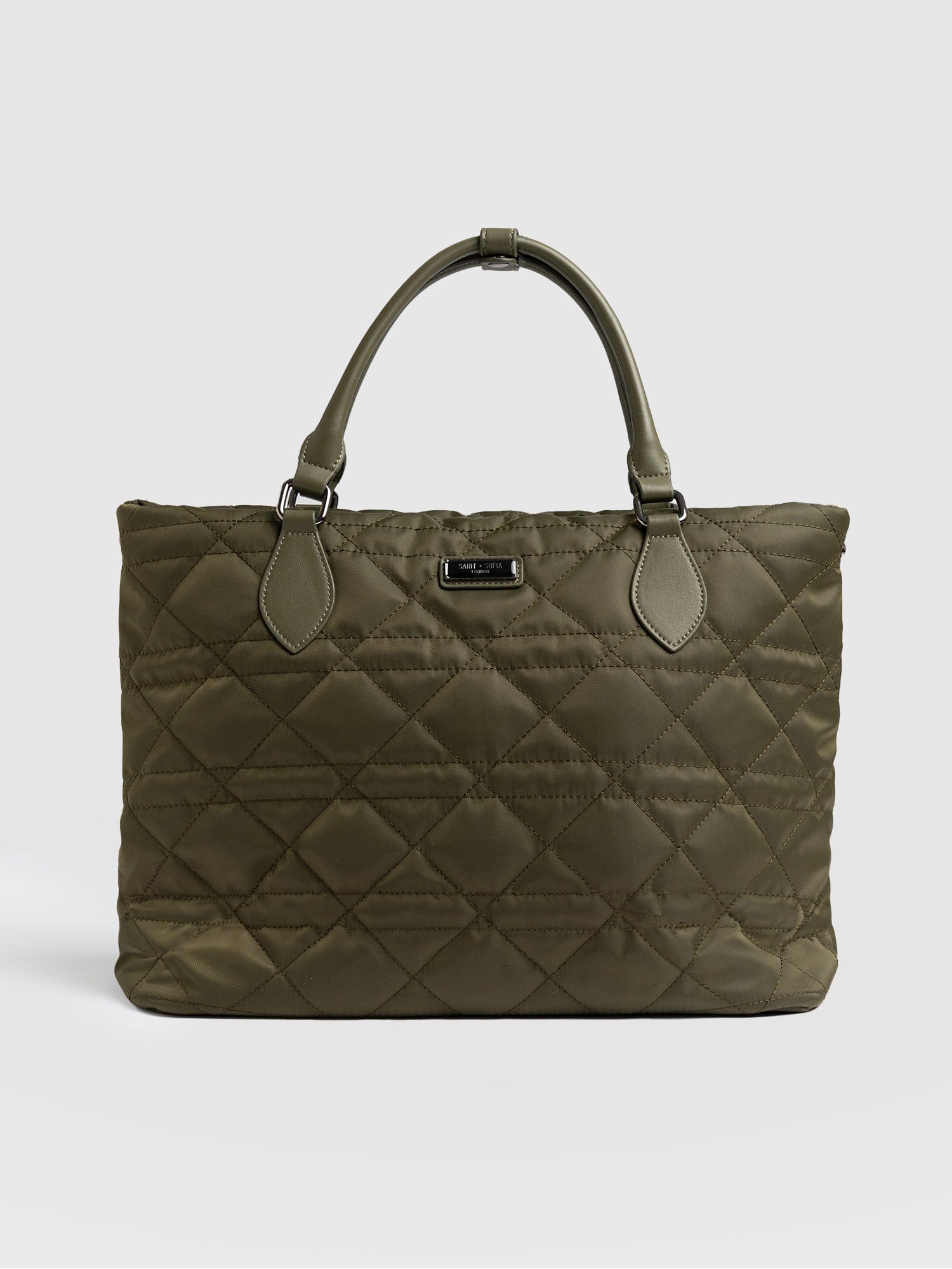 Quilted Selene Shopper Bag Khaki - Women's Bags | Saint + Sofia® US