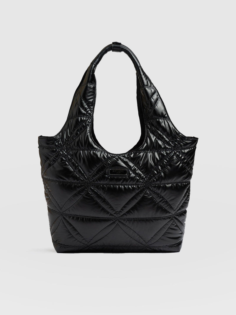 Quilted Stella Shoulder Tote Bag Black - Women's Bags | Saint + Sofia® USA