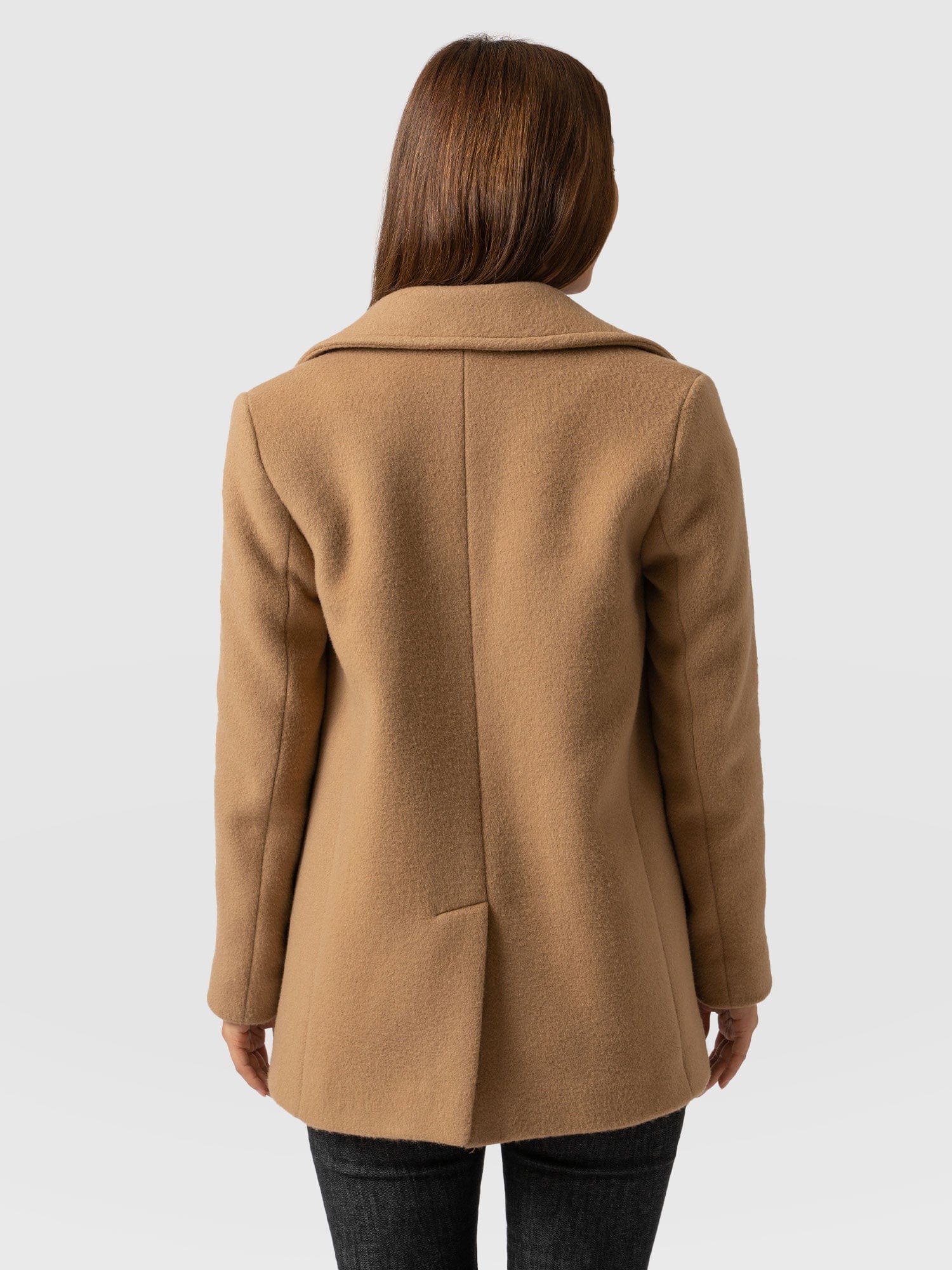 Quinn Pea Coat Camel - Women's Coats | Saint + Sofia® USA