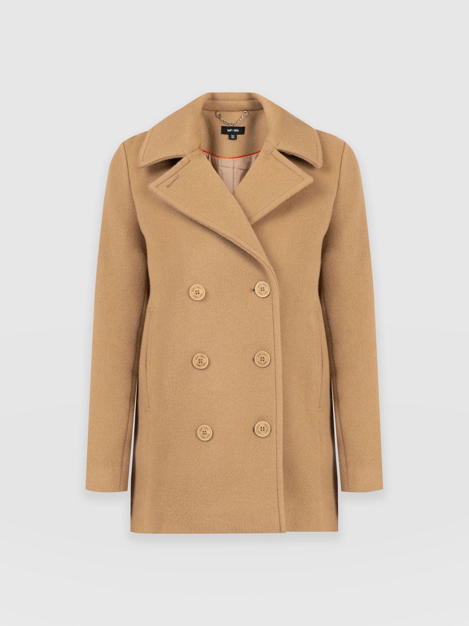 Odette Coat Camel   Women's Wool Coats   Saint + Sofia® USA