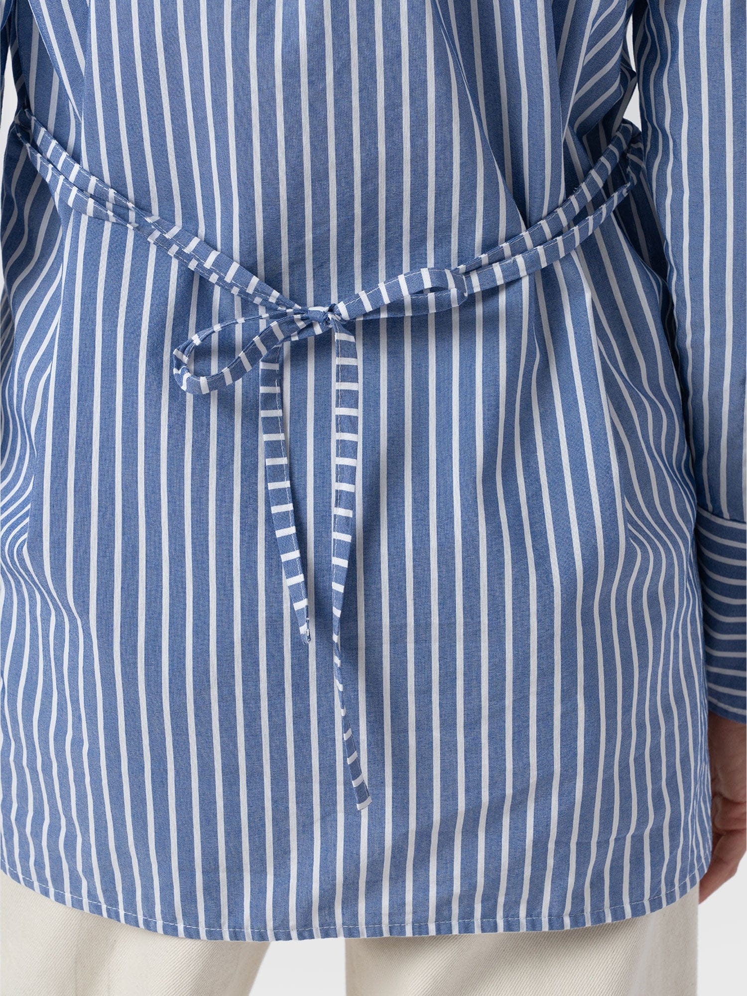 Raegan Tie Shirt - Blue Stripe - Women's Blouses | Saint + Sofia® USA