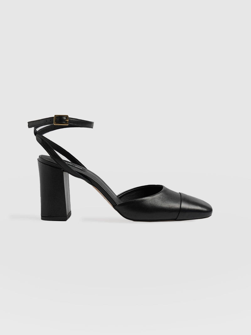 Rayner Cap Toe Heel Black - Women's Heels | Saint + Sofia® USA