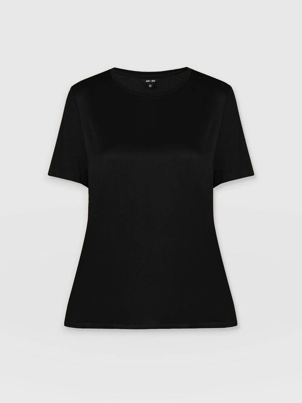 Rayner Contrast Tee Black - Women's T-Shirts | Saint + Sofia® US