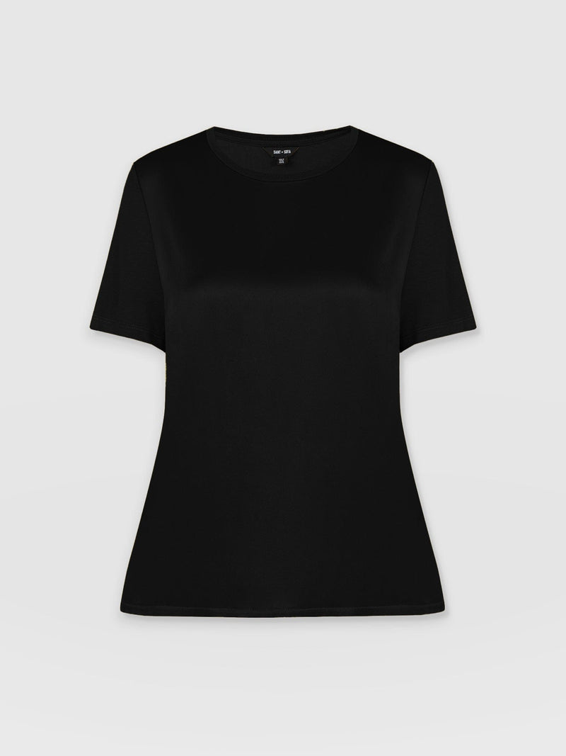 Rayner Contrast Tee Black - Women's T-Shirts | Saint + Sofia® US