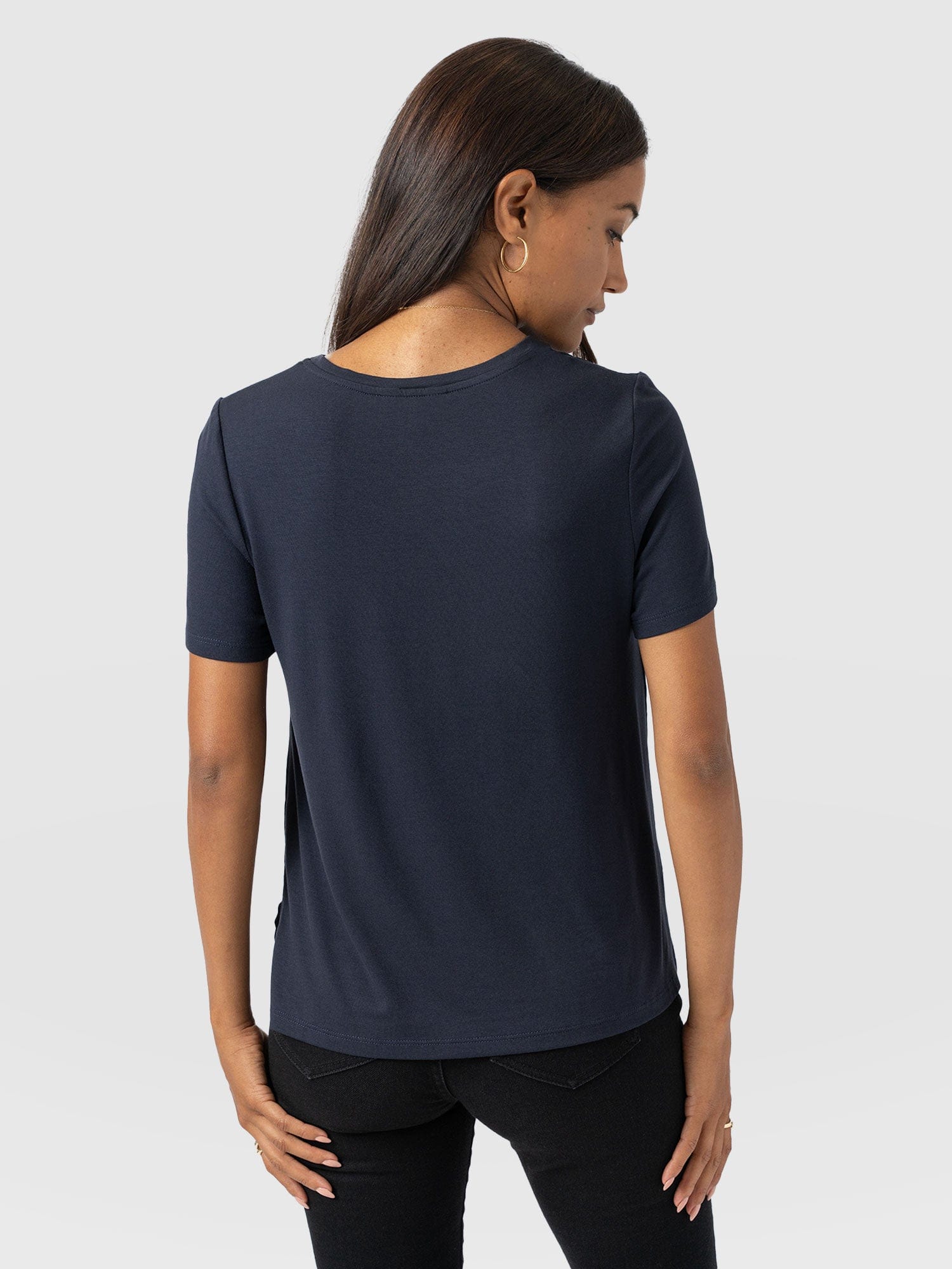 Rayner Contrast Tee Navy - Women's T-Shirts | Saint + Sofia® US