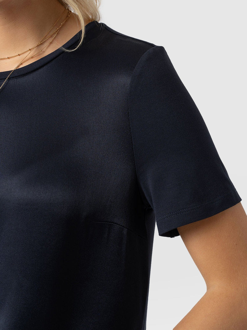 Rayner Contrast Tee Navy - Women's T-Shirts | Saint + Sofia® US