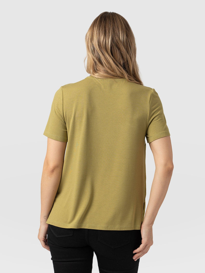 Rayner Contrast Tee Olive - Women's T-Shirts | Saint + Sofia® US