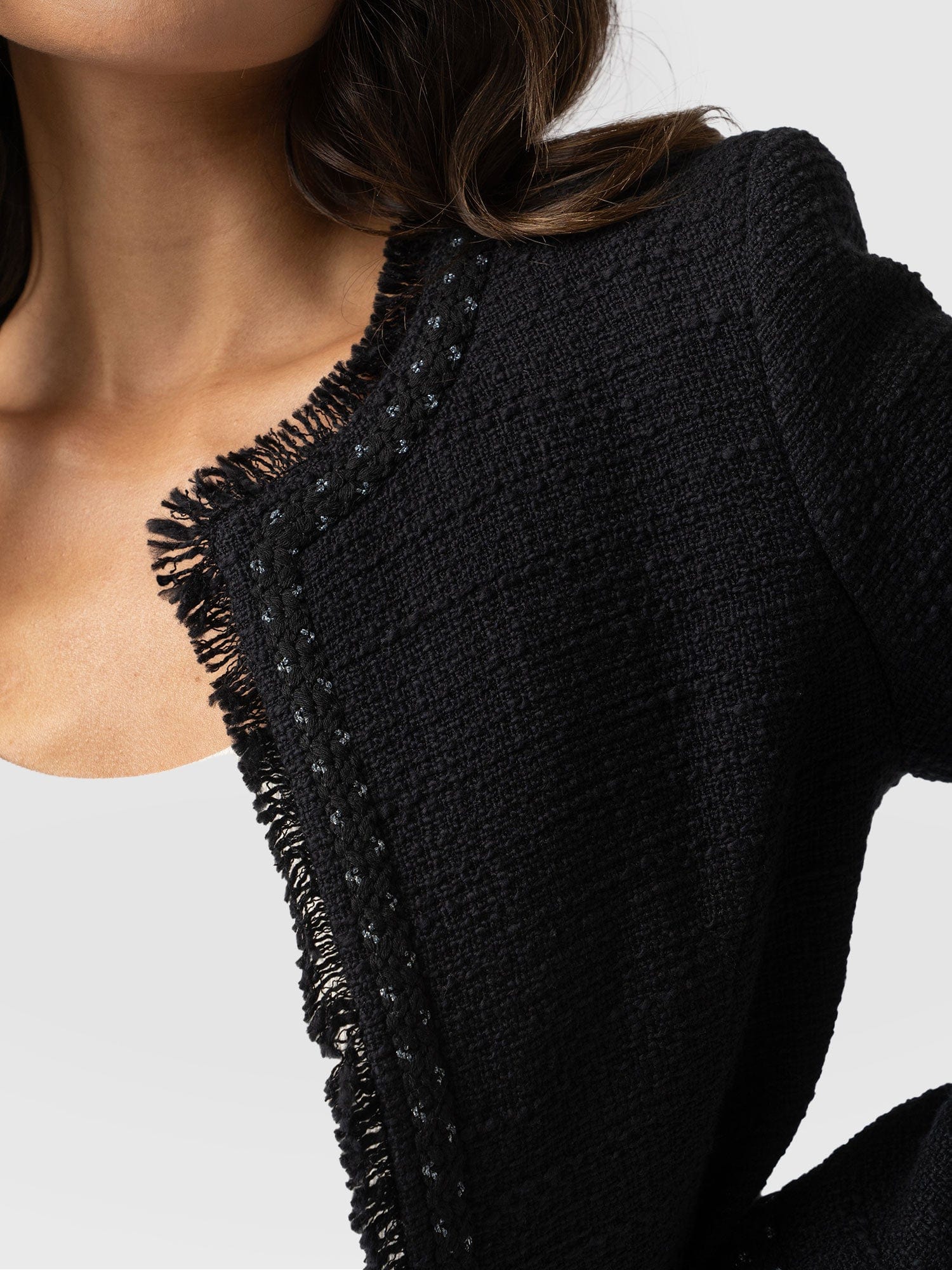 Rayner Jacket Black Bouclé - Women's Jackets | Saint + Sofia® US