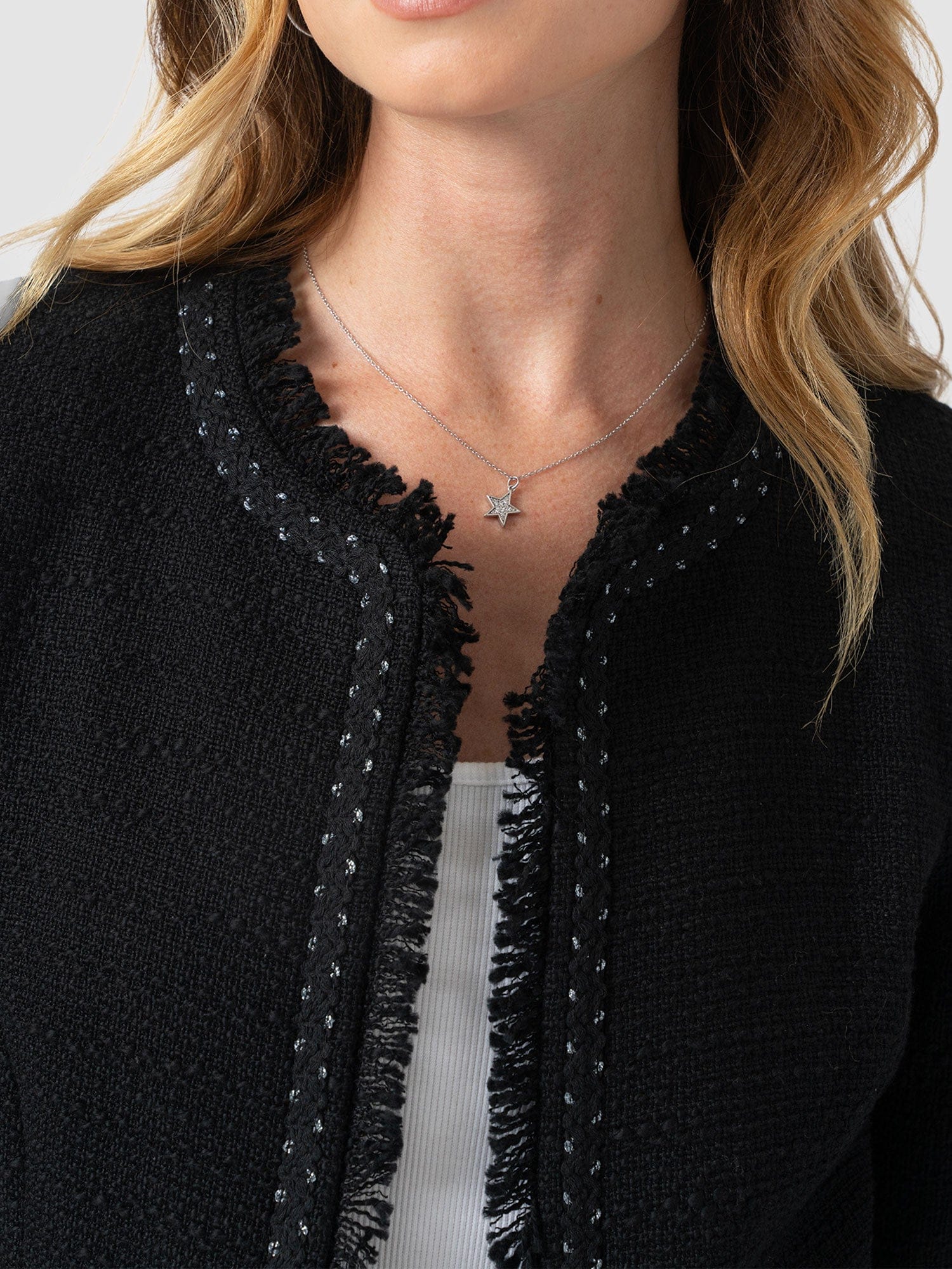 Rayner Jacket Black Bouclé - Women's Jackets | Saint + Sofia® US