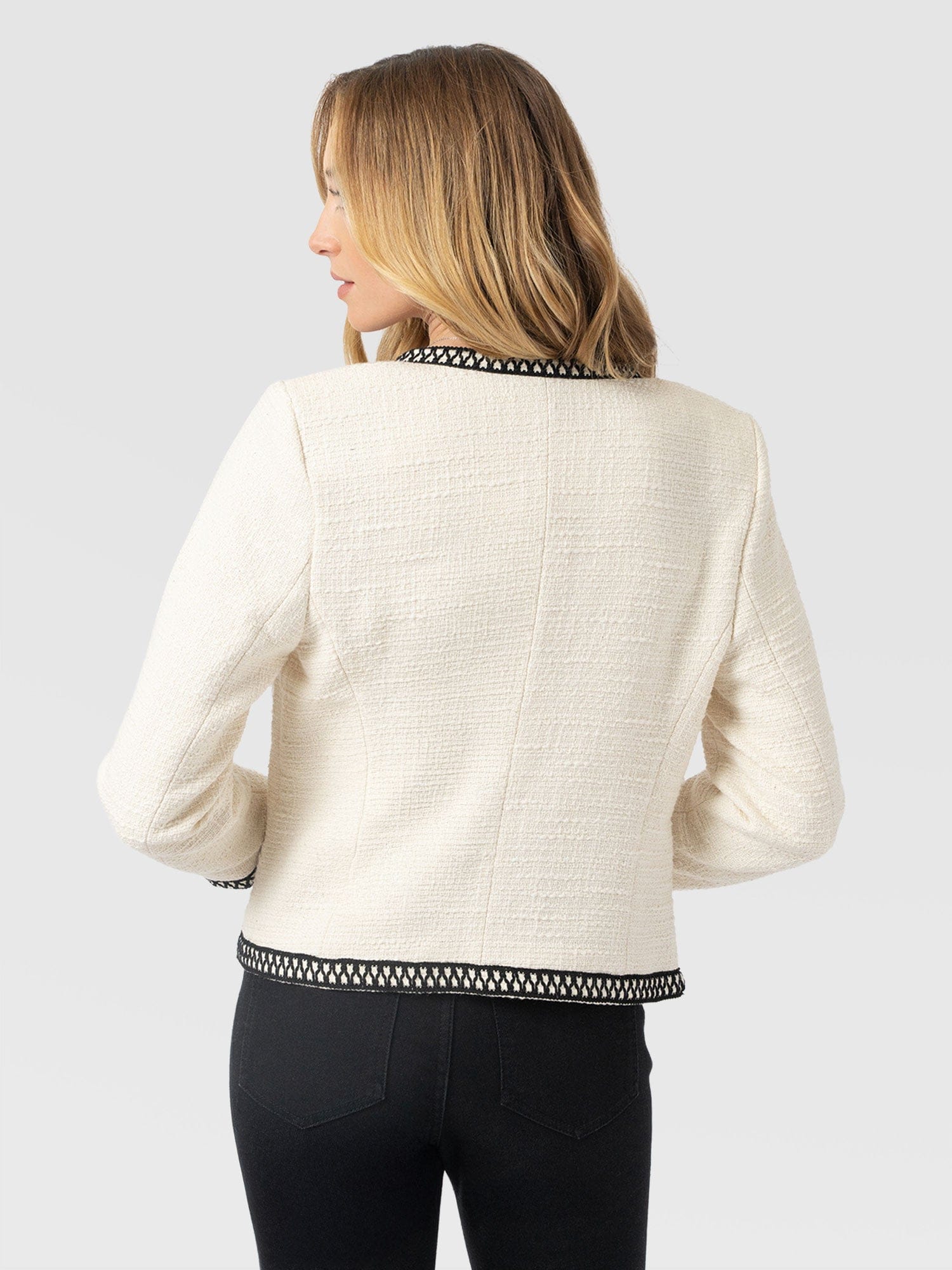 Rayner Jacket Cream/Black - Women's Jackets | Saint + Sofia® US