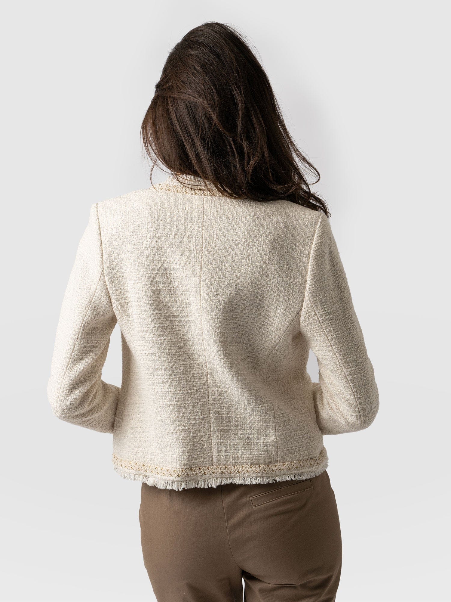 Rayner Jacket Cream Bouclé - Women's Jackets | Saint + Sofia® US