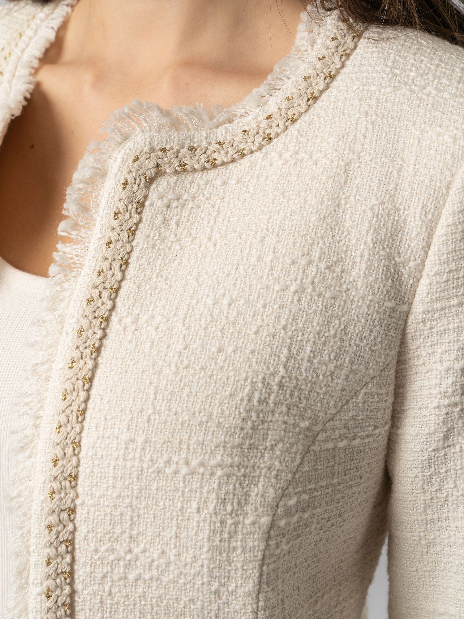 Rayner Jacket Cream Bouclé - Women's Jackets | Saint + Sofia® US