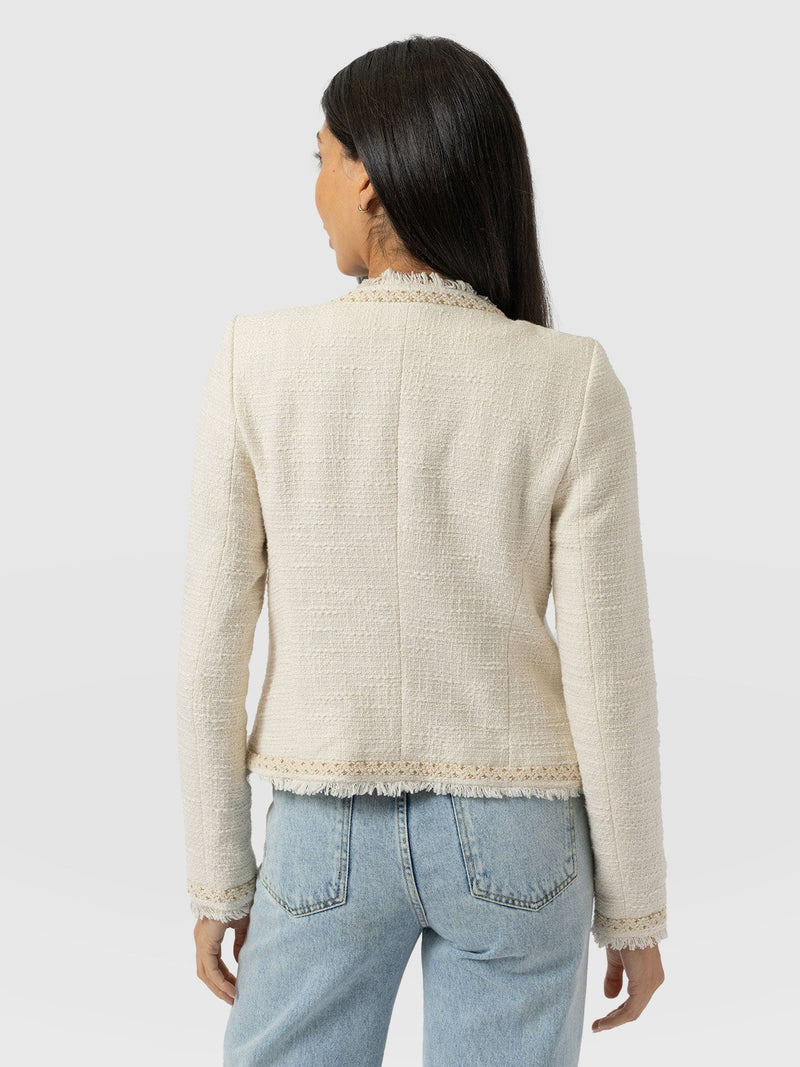 Rayner Jacket Cream Bouclé - Women's Jackets | Saint + Sofia® USA