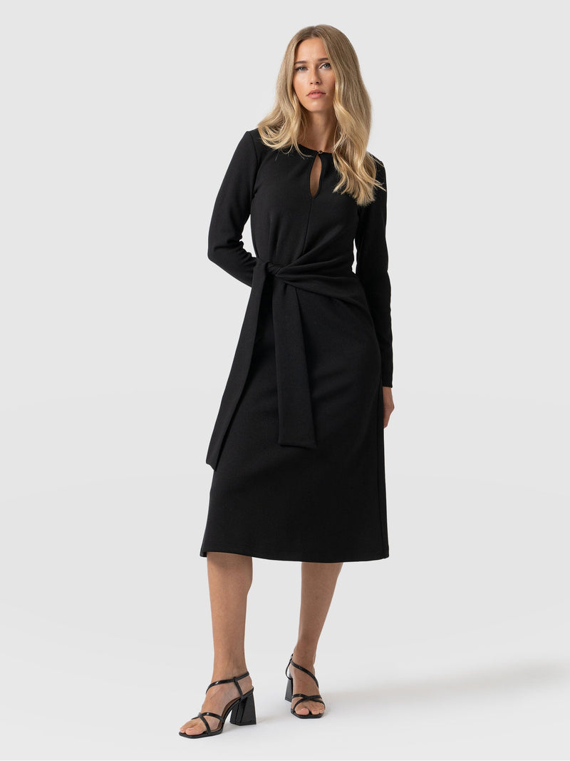 Reagan Knot Dress Black - Women's Dresses | Saint + Sofia® USA