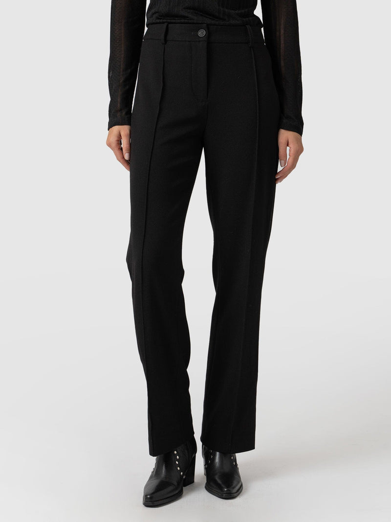 Regent Straight Leg Pant Black - Women's Trousers | Saint + Sofia® USA