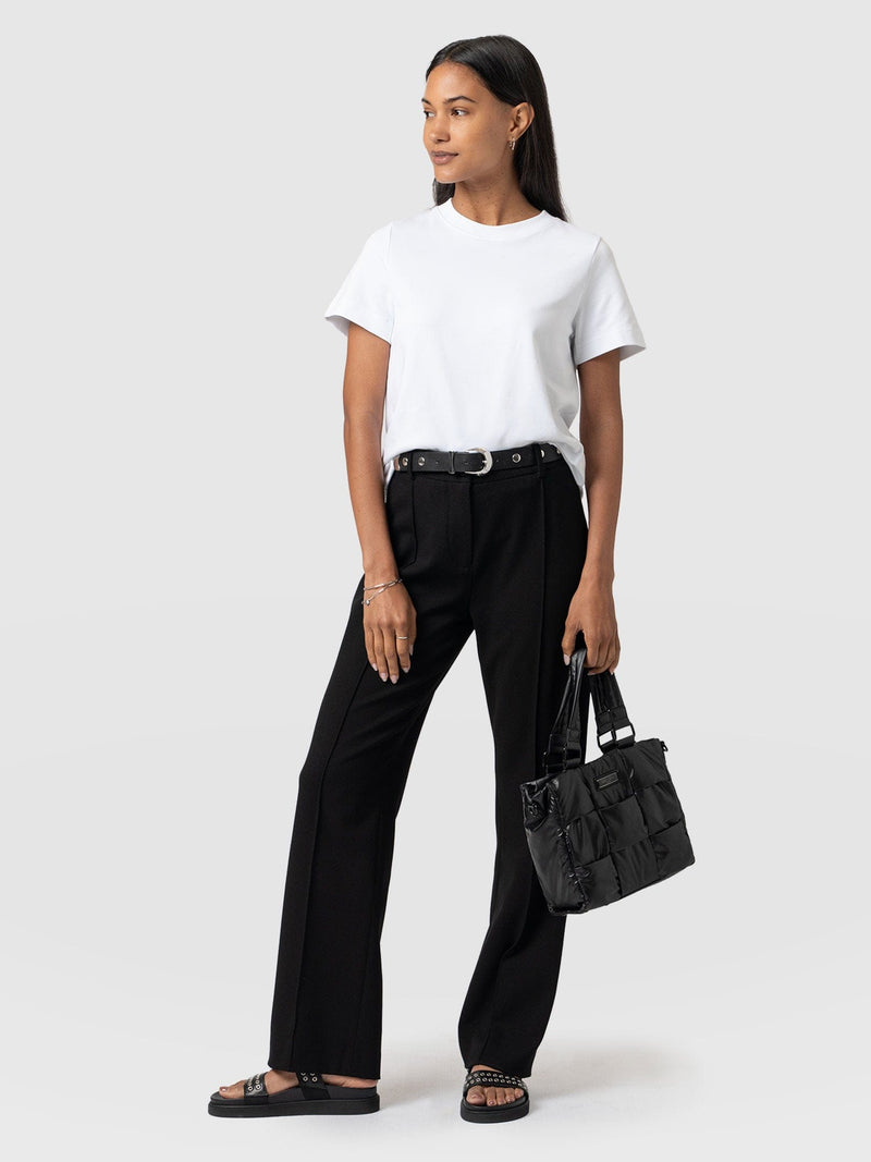 Regent Straight Leg Pant Black - Women's Trousers | Saint + Sofia® USA