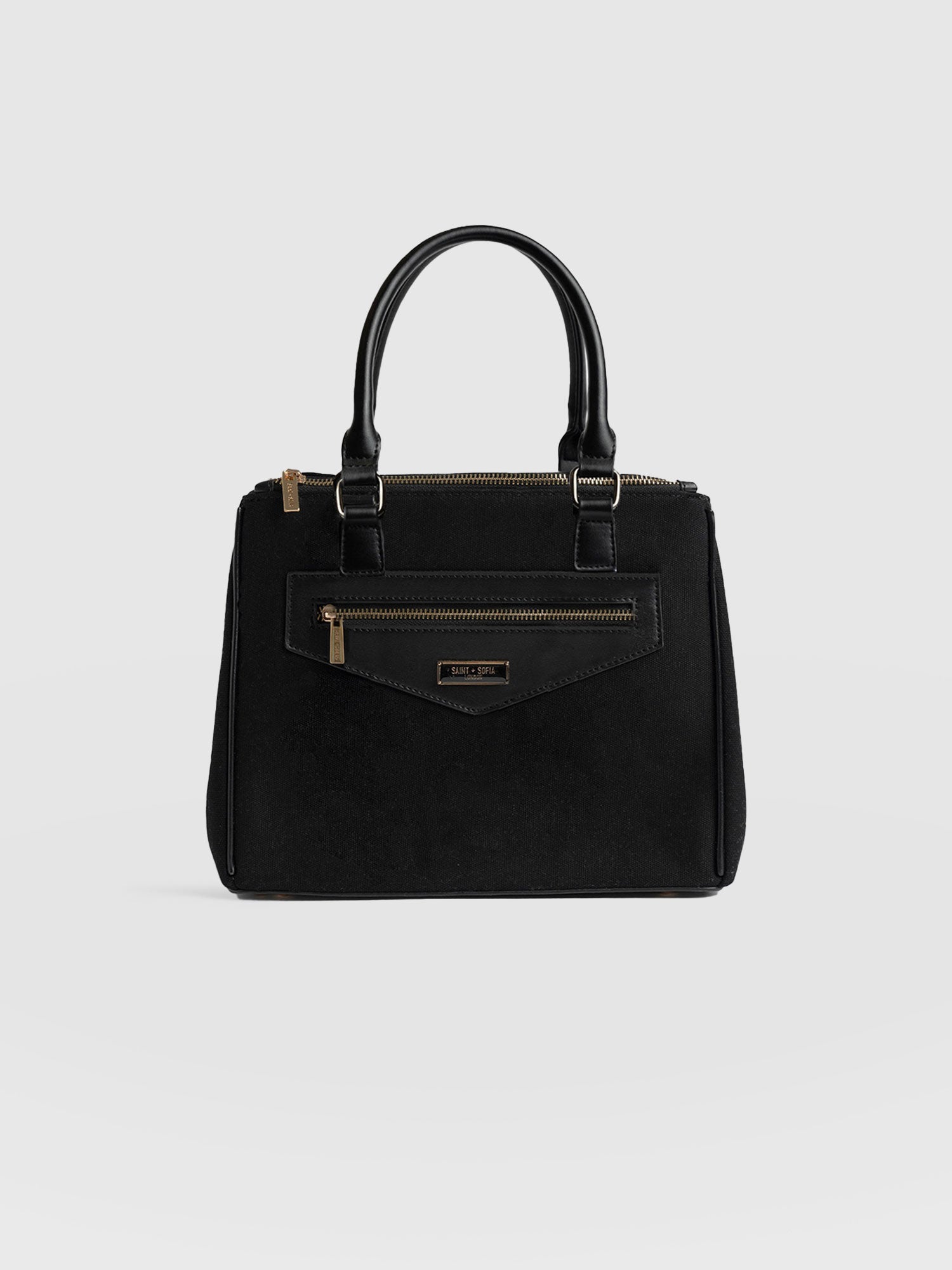 Regent Top Handle Handbag Black  - Women's Bags | Saint + Sofia® USA