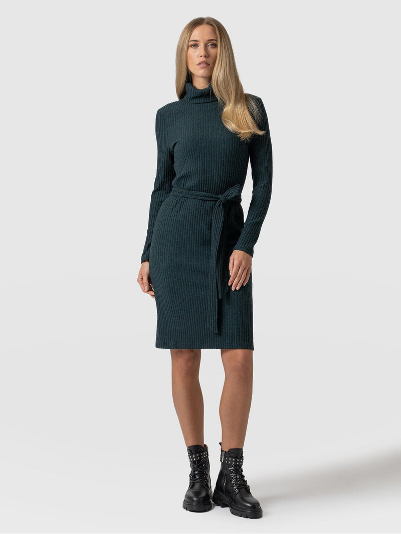 Remi Rollneck Dress Green - Women's Dresses | Saint + Sofia® USA