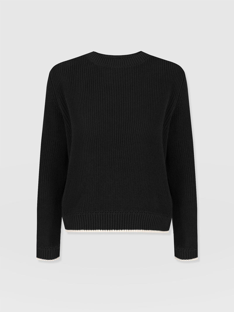 Remy Crop Jumper - Black