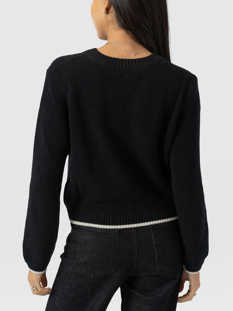Remy Crop Sweater Black - Women's Sweaters | Saint + Sofia® US