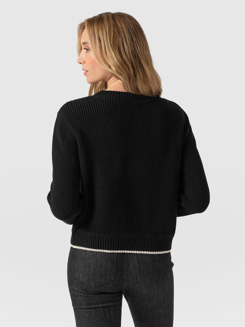 Remy Crop Sweater Black - Women's Sweaters | Saint + Sofia® US