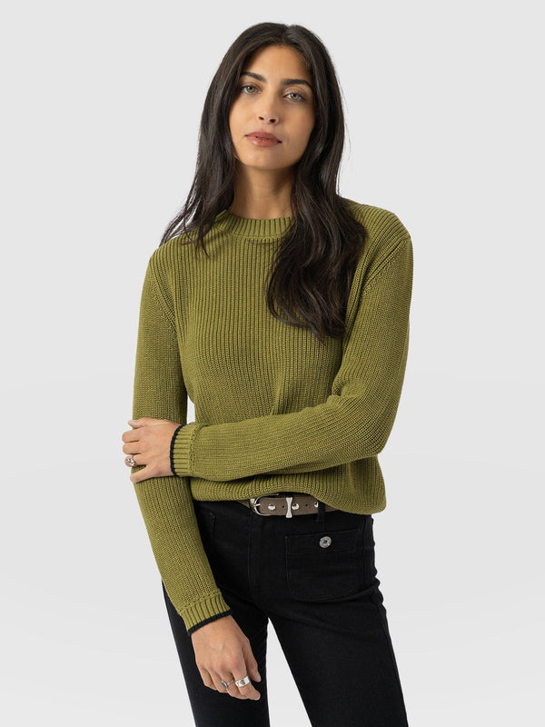 Remy Crop Sweater Khaki - Women's Sweaters | Saint + Sofia® US