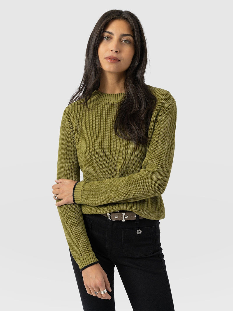 Remy Crop Sweater Khaki - Women's Sweaters | Saint + Sofia® US