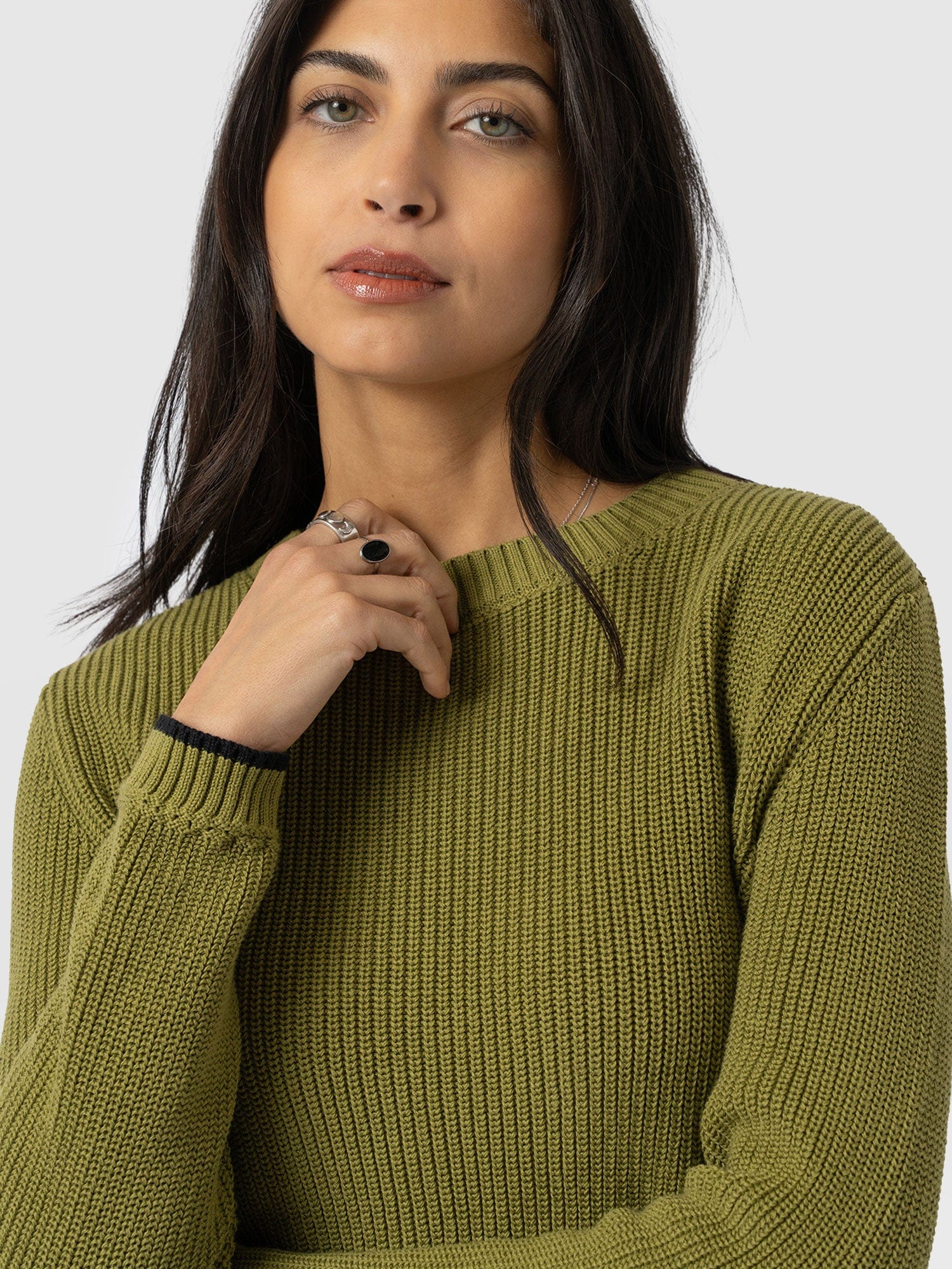 Remy Crop Sweater Khaki - Women's Sweaters | Saint + Sofia® US
