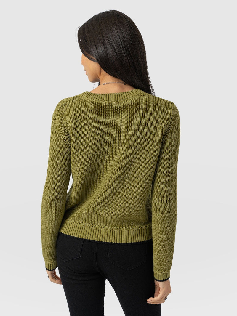Remy Crop Sweater Khaki - Women's Sweaters | Saint + Sofia® US