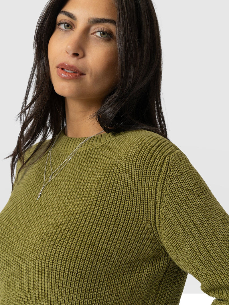 Remy Crop Sweater Khaki - Women's Sweaters | Saint + Sofia® US