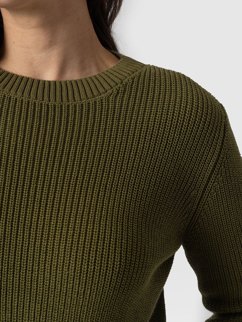 Remy Crop Sweater Khaki - Women's Sweaters | Saint + Sofia® US