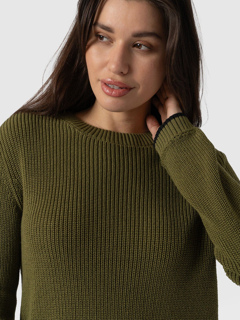 Remy Crop Sweater Khaki - Women's Sweaters | Saint + Sofia® US