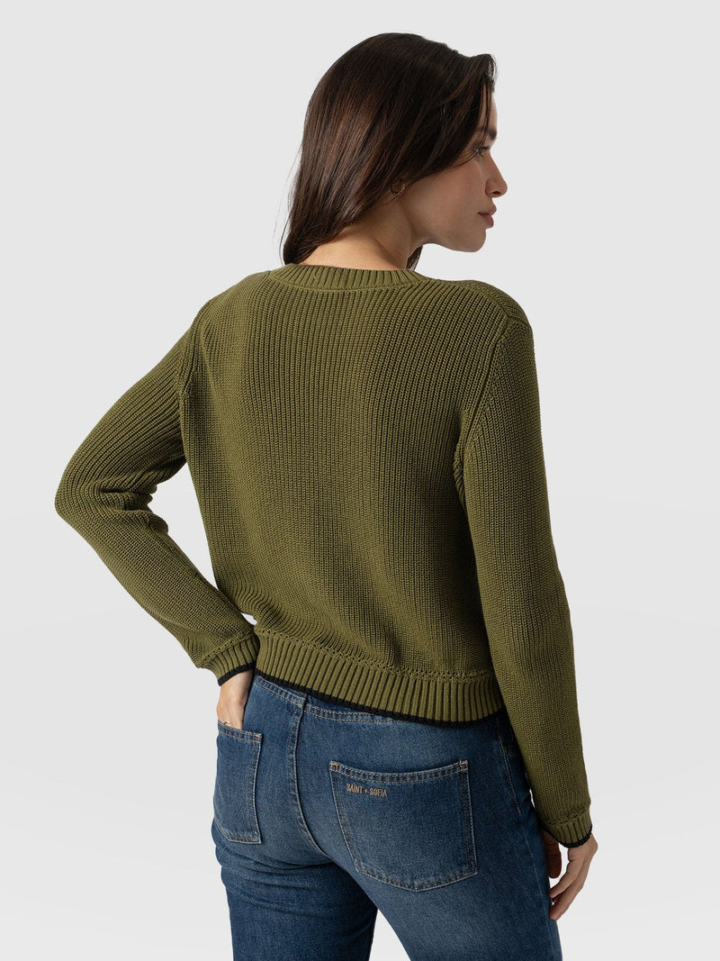 Remy Crop Sweater Khaki - Women's Sweaters | Saint + Sofia® US