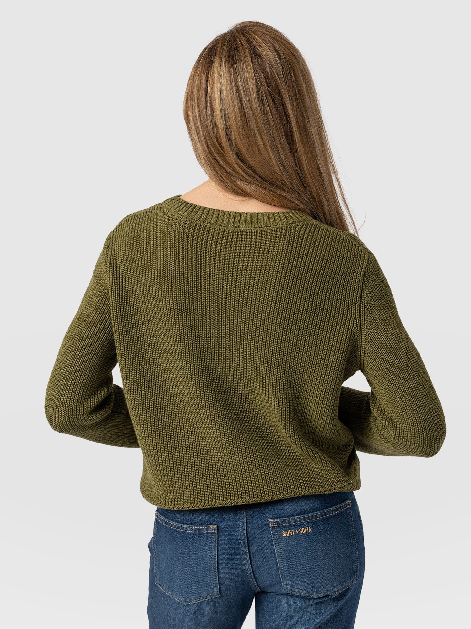 Remy Crop Sweater Khaki - Women's Sweaters | Saint + Sofia® US