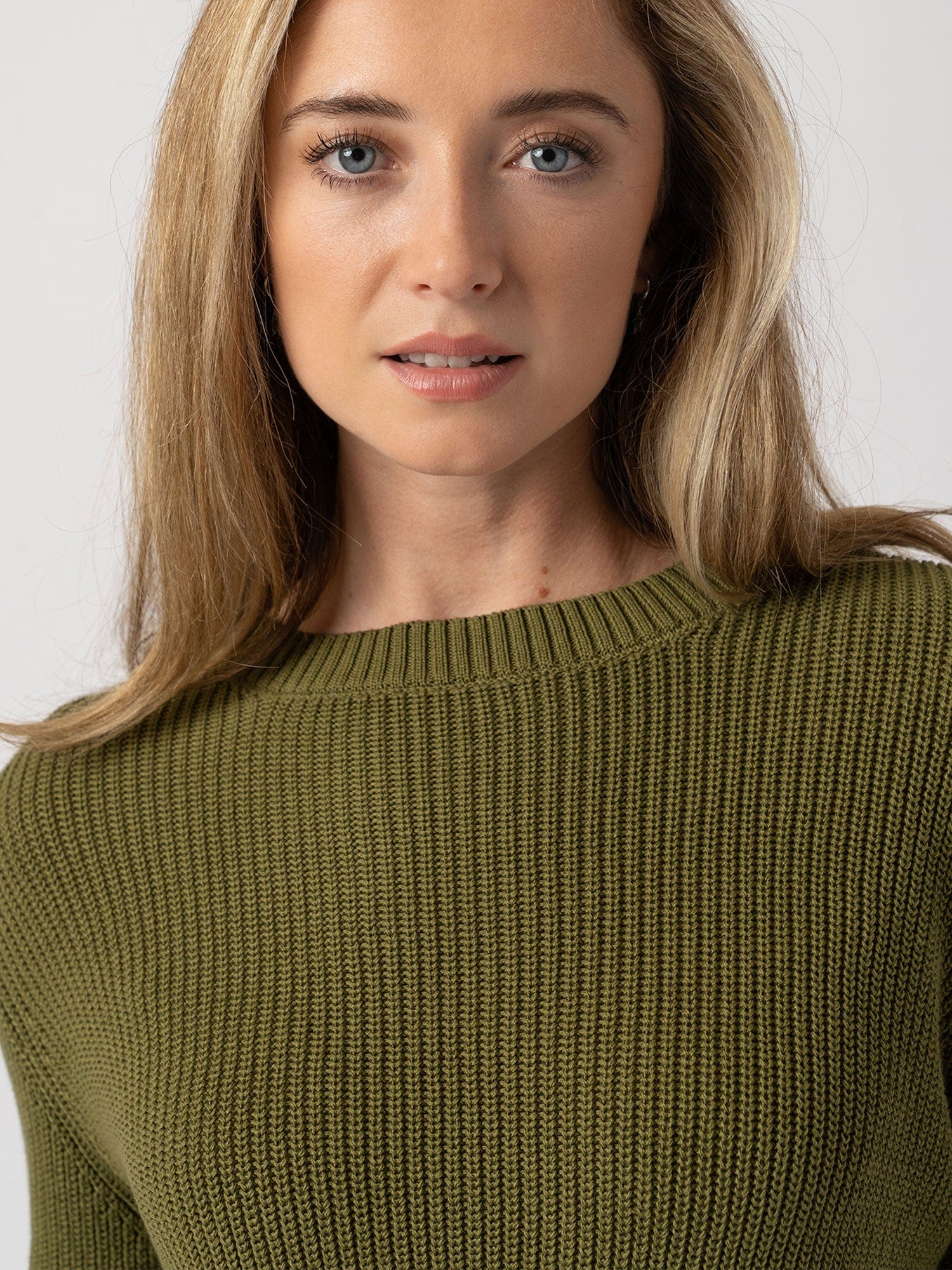 Remy Crop Sweater Khaki - Women's Sweaters | Saint + Sofia® US